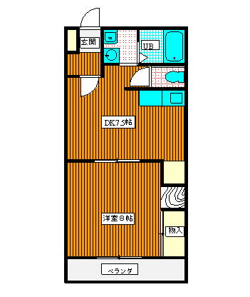 エンゼルハイツ１ＤＫ間取