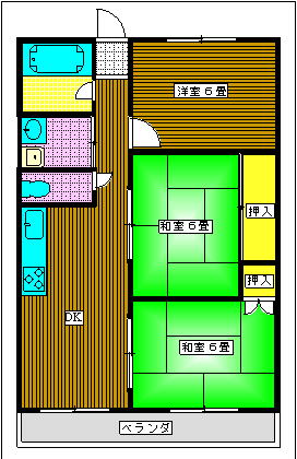 グリーンハイツ島田間取図