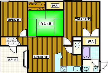コーポ玉水Ⅲ間取図