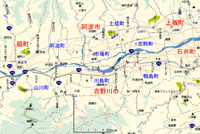 吉野川市・阿波市全体マップ