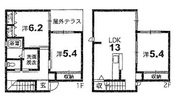 ユニキューブ阿波３ＬＤＫ間取